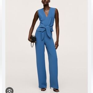 MANGO bow wrap jumpsuit